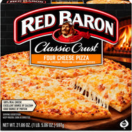 12” red Baron, 4 Cheese Pizza. Mozzarella, Cheddar, Provolone & Parmesan.