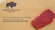 8oz bison steak striploin