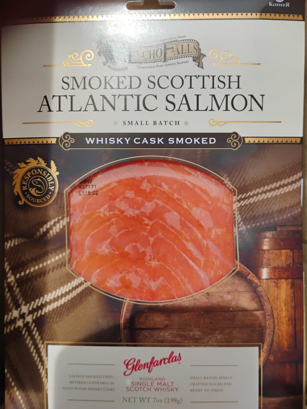 Salmon, smoked, Scottish Whiskey 7oz SPECIAL